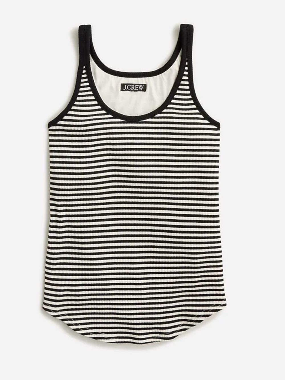 J. Crew Vintage rib shelf bra tank top in stripe